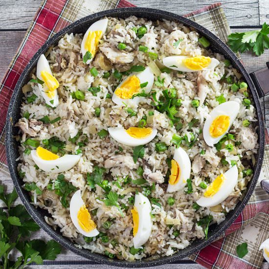 British Rice with Smoked Fish - Recipe photo by cookingtheglobe