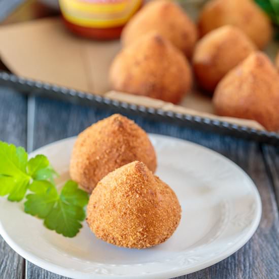 COXINHAS – BRAZILIAN CHICKEN CROQUE - Recipe photo by muttandchops