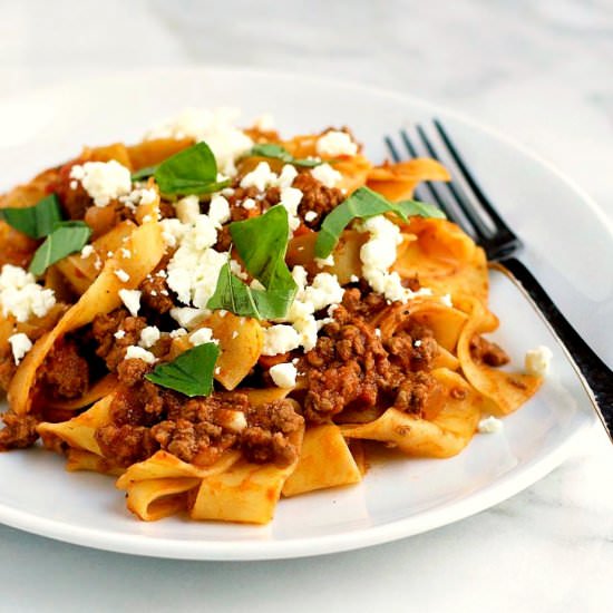 Lamb Ragu - Recipe photo by PinchandSwirl