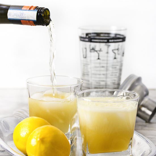 Meyer Lemon Cognac French 75 - Recipe photo by justalittlebitofbacon