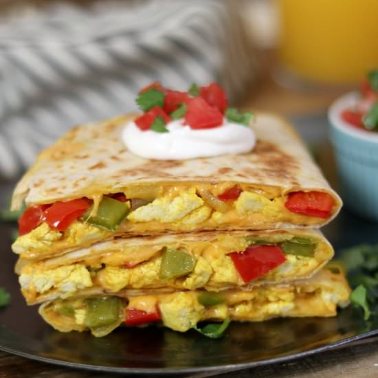 Vegan Breakfast Quesadilla - Recipe photo by Vegan Huggs
