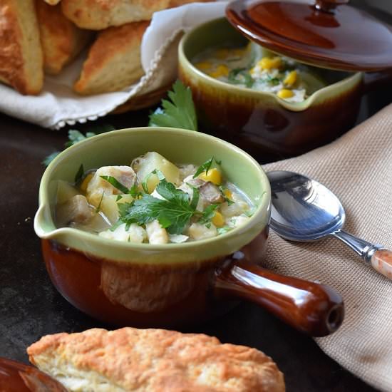 Chunky Vegetable Fish Chowder - Recipe photo by shelovesbiscotti