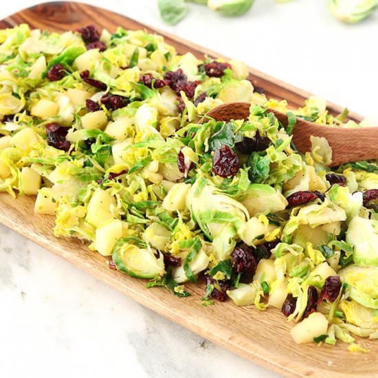 Cranberry Brussels Slaw - Recipe photo by simplysissom