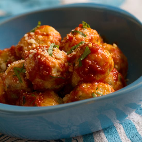 Ricotta Dumplings with Basil - Recipe photo by SippitySup