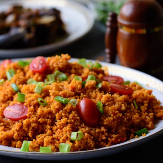Jollof Couscous in 20 Minutes - Recipe photo by Yummymedley