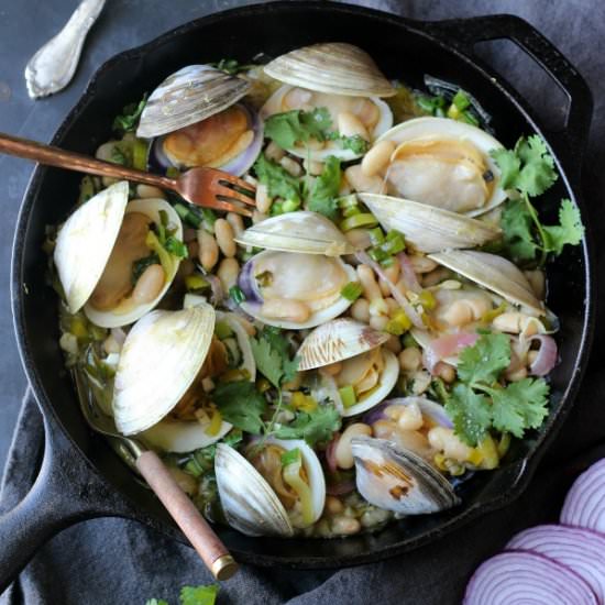 Clams in White Bean Sauce - Recipe photo by Garden in the kitchen