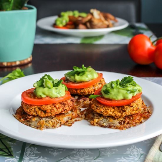 Vegan Sausages and Hash Browns - Recipe photo by primitivish