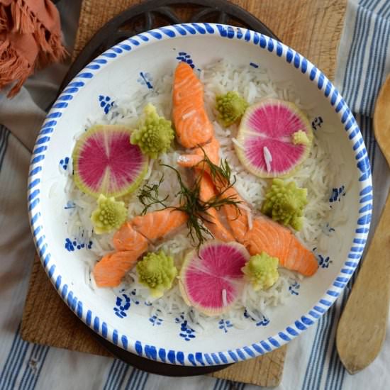 Rice Salad with Trout - Recipe photo by tangerinezest