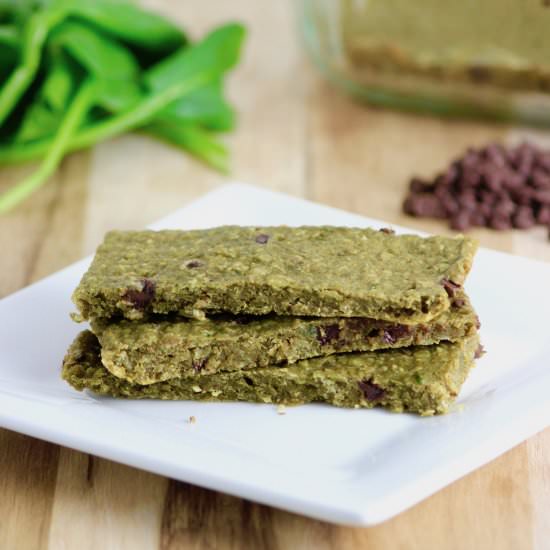Chewy Spinach Peanut Butter Bars - Recipe photo by 360familynutrition