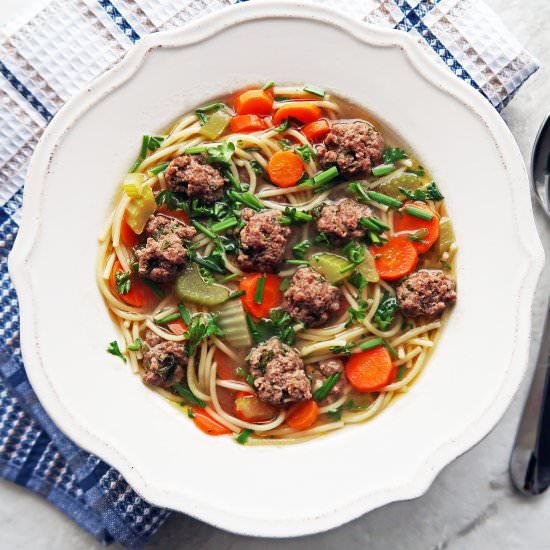 Dutch Vegetable Soup with Meatballs - Recipe photo by Yay For Food