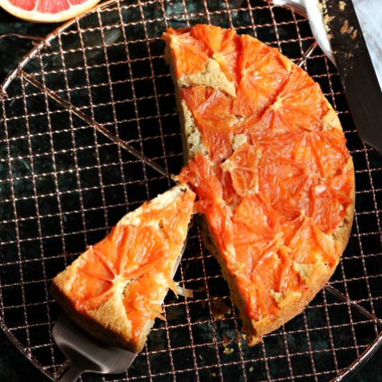 Grapefruit Upside Down Cake - Recipe photo by treatswithatwist