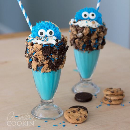 COOKIE MONSTER FREAKSHAKES - Recipe photo by amandascookin