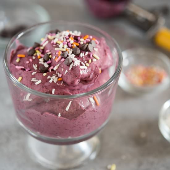 2-minute Blueberry Ice Cream - Recipe photo by thrivingonpaleo