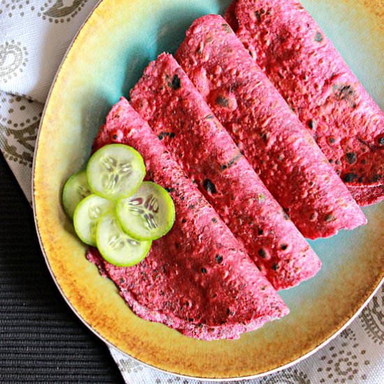 Beet Yam Parathas - Recipe photo by Aromatic Cooking