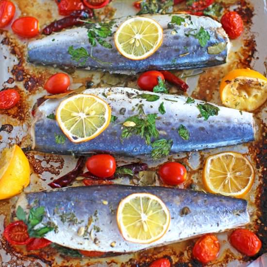 Oven Roasted Spanish Mackerel - Recipe photo by peasandpeonies