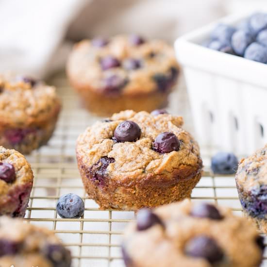 Paleo Banana Blueberry Muffins - Recipe photo by bakerita