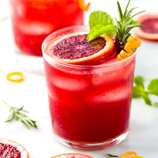 Sparkling Blood Orange Mocktail - Recipe photo by Jessica Gavin