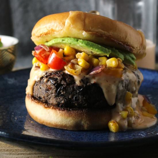 Southwest Black Bean Burger - Recipe photo by AimeeMarsLiving