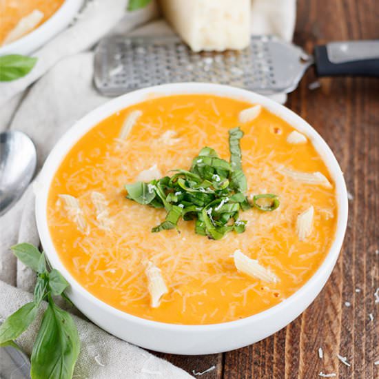Creamy Tomato Pasta Soup - Recipe photo by JennMeyering