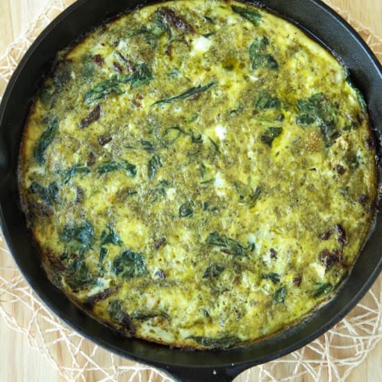 Chicken Pesto Frittata - Recipe photo by momadvice