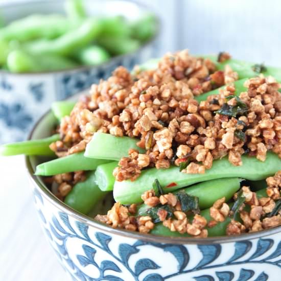String Beans with Asian Toppings - Recipe photo by foodmakesmehappy