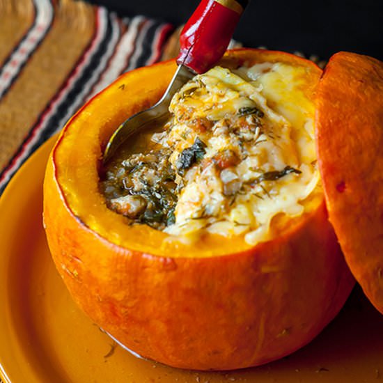 Pumpkin Stuffed with Chicken - Recipe photo by lesyasha