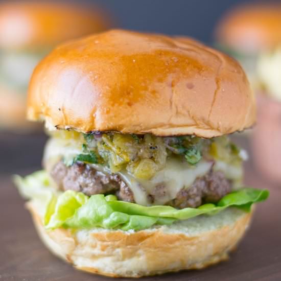 Green chile cheeseburger - Recipe photo by culinaryginger