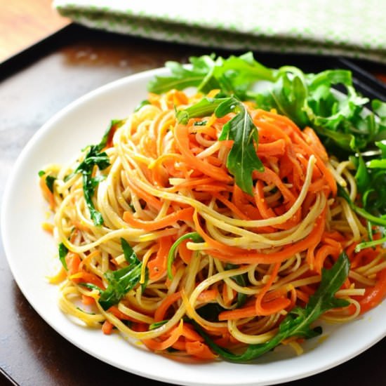 Spiralized Carrot Wholewheat Noodle - Recipe photo by everydayhealthyrecipes