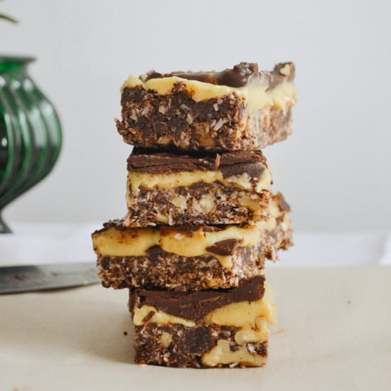 Salted Tahini Nanaimo Bars - Recipe photo by youcaneatnow