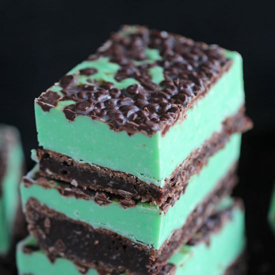 Mint Chocolate Chip Fudge - Recipe photo by peasandpeonies