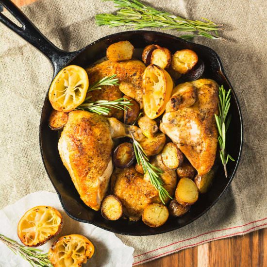 lemon rosemary roast chicken - Recipe photo by glebekitchen