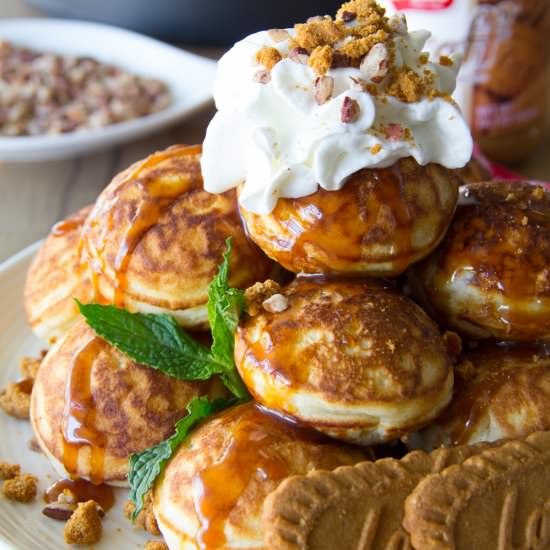 COOKIE BUTTER PANCAKE POPPERS - Recipe photo by saygraceblog