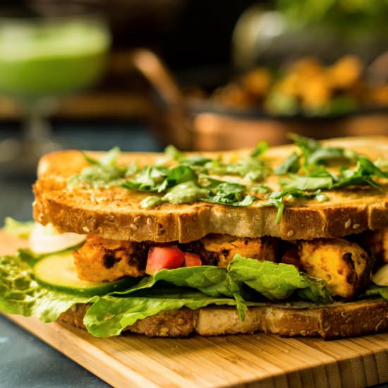Tandoori Sweet Potato Sandwich - Recipe photo by loveisinmytummy