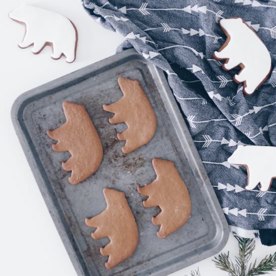 Spiced Polar Bear Ginger Biscuits - Recipe photo by allthatshecraves