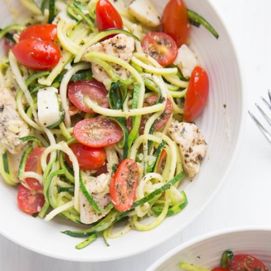 Caprese Zoodle Bowls - Recipe photo by heartandstove