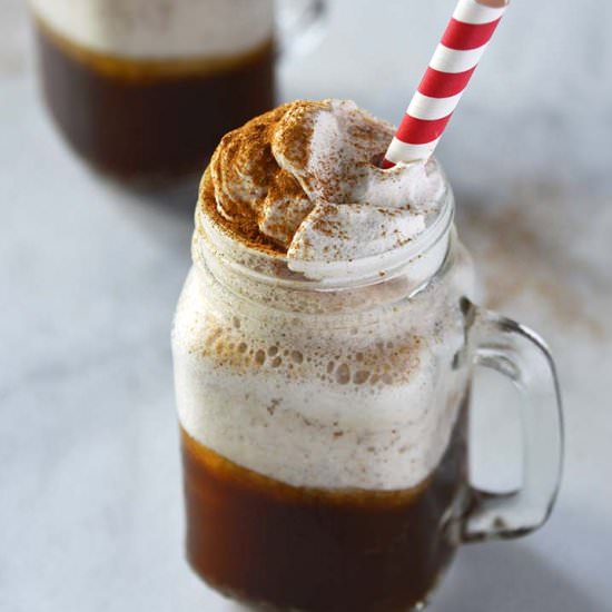 Blended Iced Cinnamon Lattes - Recipe photo by AnEdibleMosaic
