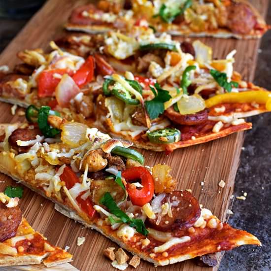 Jambalaya Flatbread - Recipe photo by pepperdelight