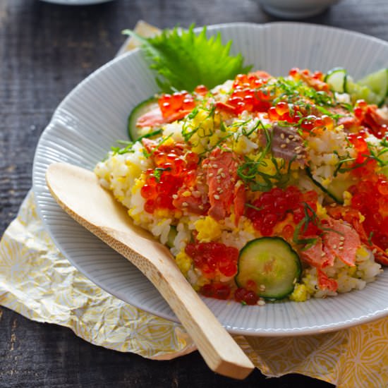Broiled Salmon Sushi Bowl - Recipe photo by ricewitheverything