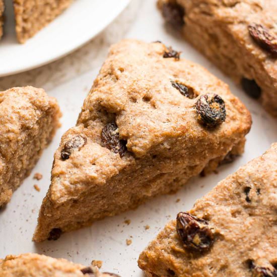 Healthy Cinnamon Raisin Scones - Recipe photo by foods for the soul