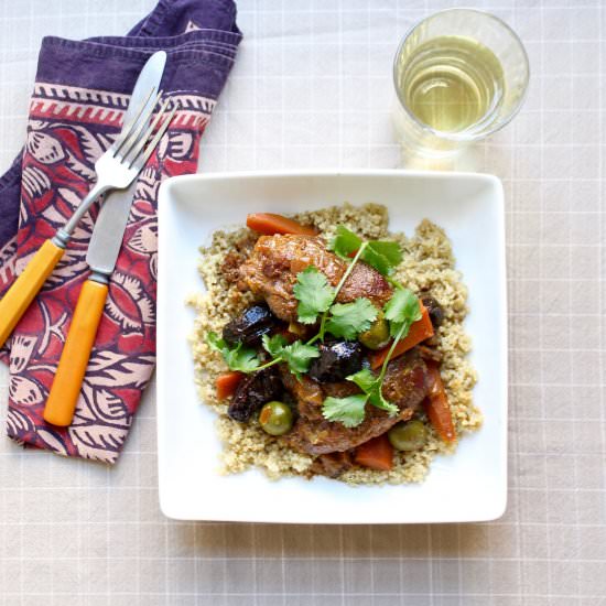 Moroccan Chicken with Prunes - Recipe photo by the good eats co