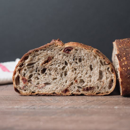Cherry, pecan & buckwheat bread - Recipe photo by the perfect loaf