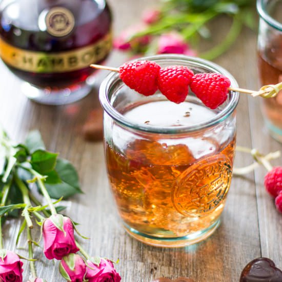 Raspberry Love Couple's Cocktail - Recipe photo by Take Two Tapas