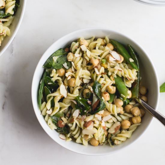 Warm Pasta Salad with Lemon + Herbs - Recipe photo by coffeeandcrumbs