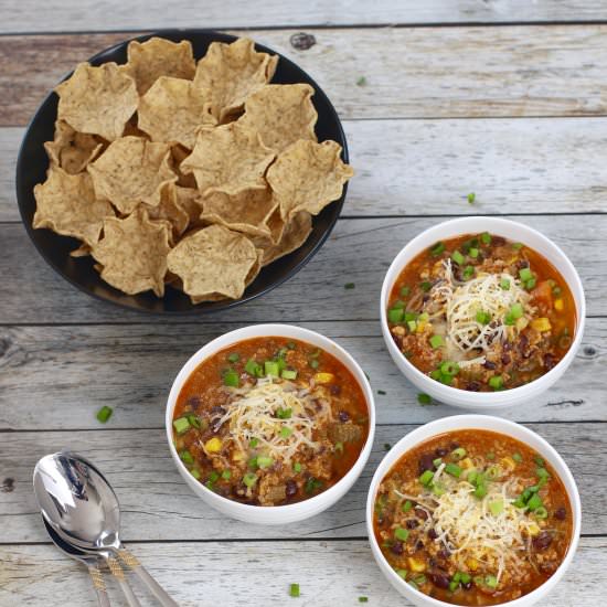 Instant Pot Buffalo Chicken Chili - Recipe photo by ministryofcurry