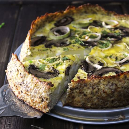 Cauliflower Crush Mushroom Quiche - Recipe photo by AimeeMarsLiving