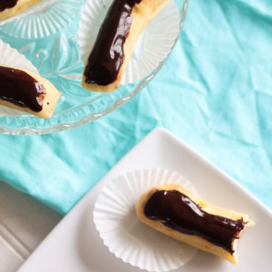 Sugar Free Chocolate Eclairs - Recipe photo by addsomeveg