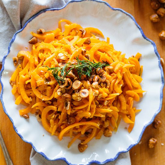 Sweet Potato Noodles w Brown Butter - Recipe photo by ColeyCooks