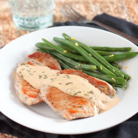 Pork with Rosemary and Creamy Dijon - Recipe photo by Chef in the Burbs