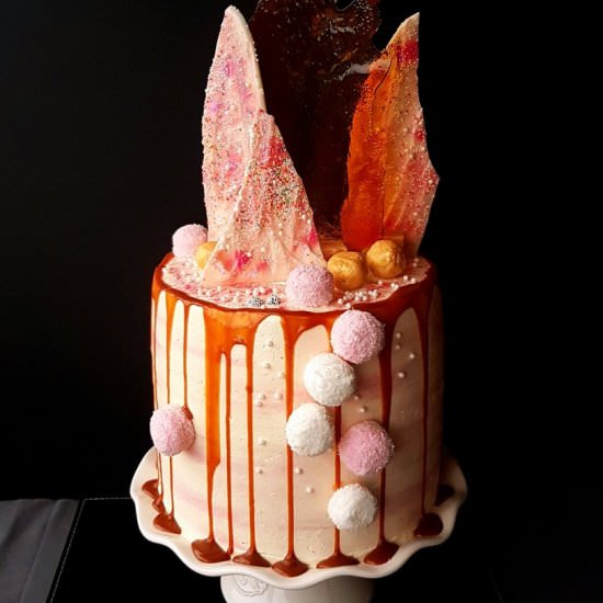 Chocolate Caramel Birthday Cake - Recipe photo by The Cooking Spoon