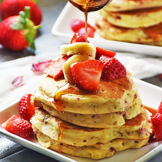 Strawberry Pancakes Recipe - Recipe photo by LifeTastesGood